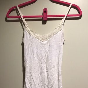 White lacy tank